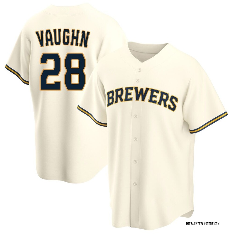 Andrew Vaughn Youth Milwaukee Brewers Home Jersey - Cream Replica