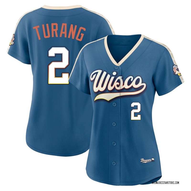 Brice Turang Women's Milwaukee Brewers Mineral 2026 City Connect Stadium Jersey - Blue Limited