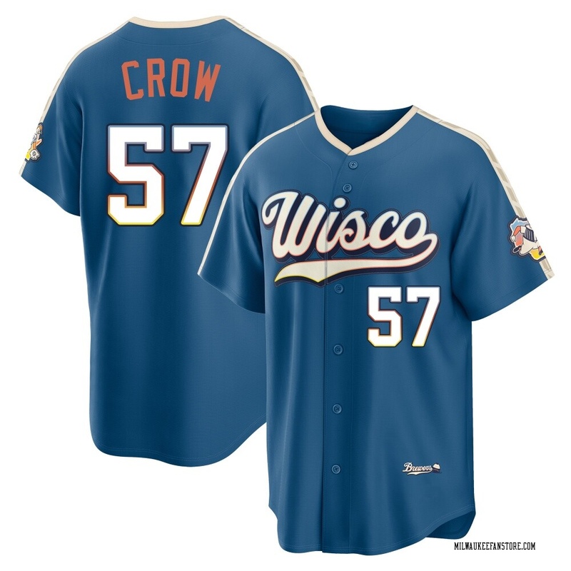 Coleman Crow Men's Milwaukee Brewers Mineral 2026 City Connect Stadium Jersey - Blue Limited