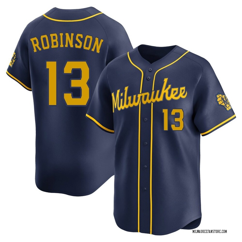 Glenn Robinson Men's Milwaukee Brewers Alternate Jersey - Navy Limited