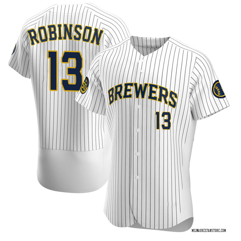 Glenn Robinson Men's Milwaukee Brewers Alternate Jersey - White Authentic