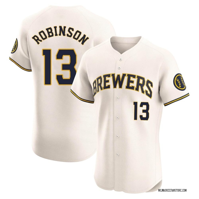 Glenn Robinson Men's Milwaukee Brewers Home Jersey - Cream Elite