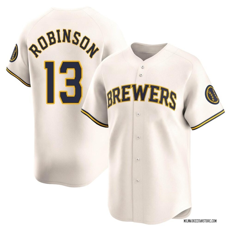 Glenn Robinson Men's Milwaukee Brewers Home Jersey - Cream Limited