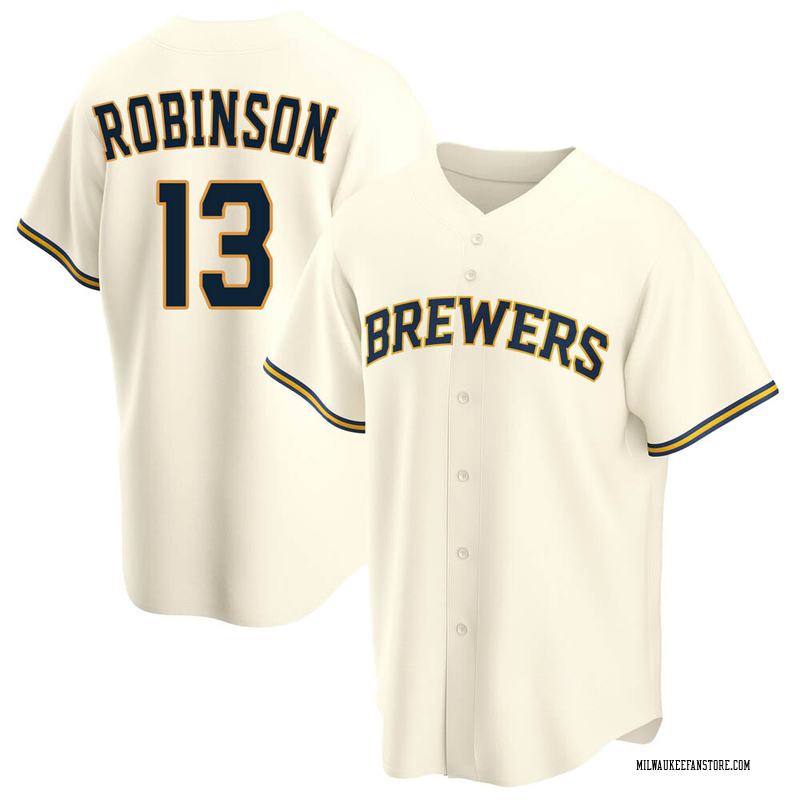 Glenn Robinson Men's Milwaukee Brewers Home Jersey - Cream Replica