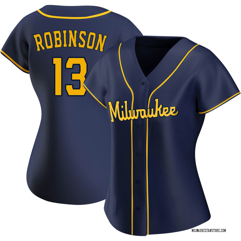 Glenn Robinson Women's Milwaukee Brewers Alternate Jersey - Navy Authentic