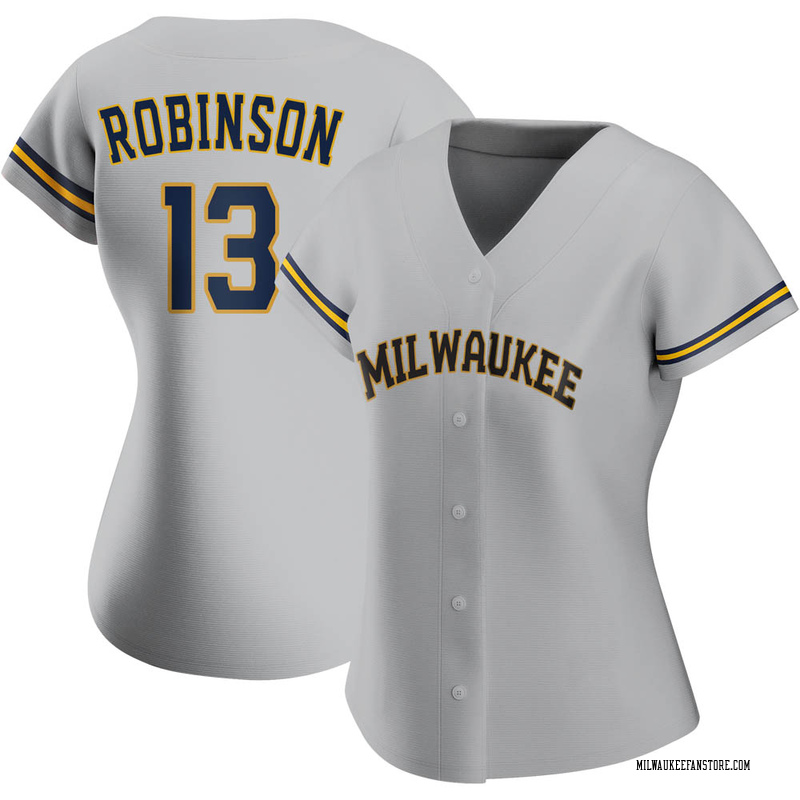 Glenn Robinson Women's Milwaukee Brewers Road Jersey - Gray Replica