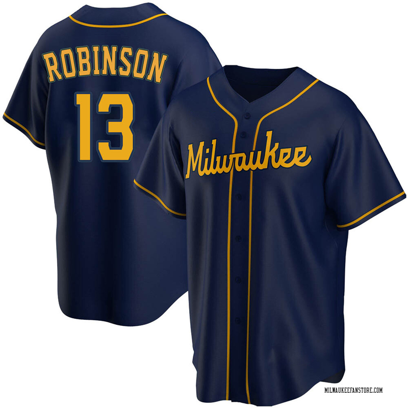 Glenn Robinson Youth Milwaukee Brewers Alternate Jersey - Navy Replica