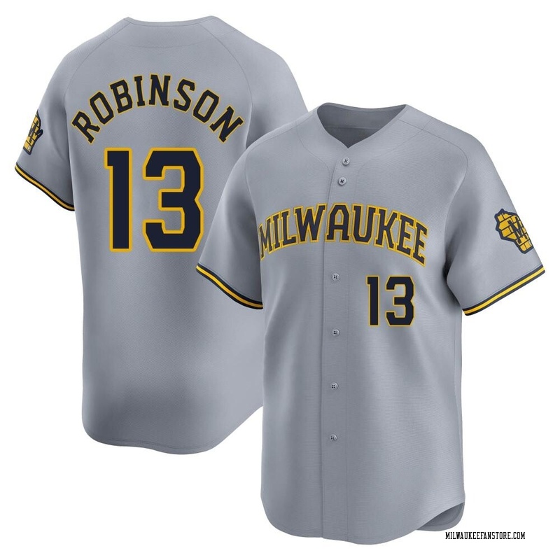 Glenn Robinson Youth Milwaukee Brewers Away Jersey - Gray Limited