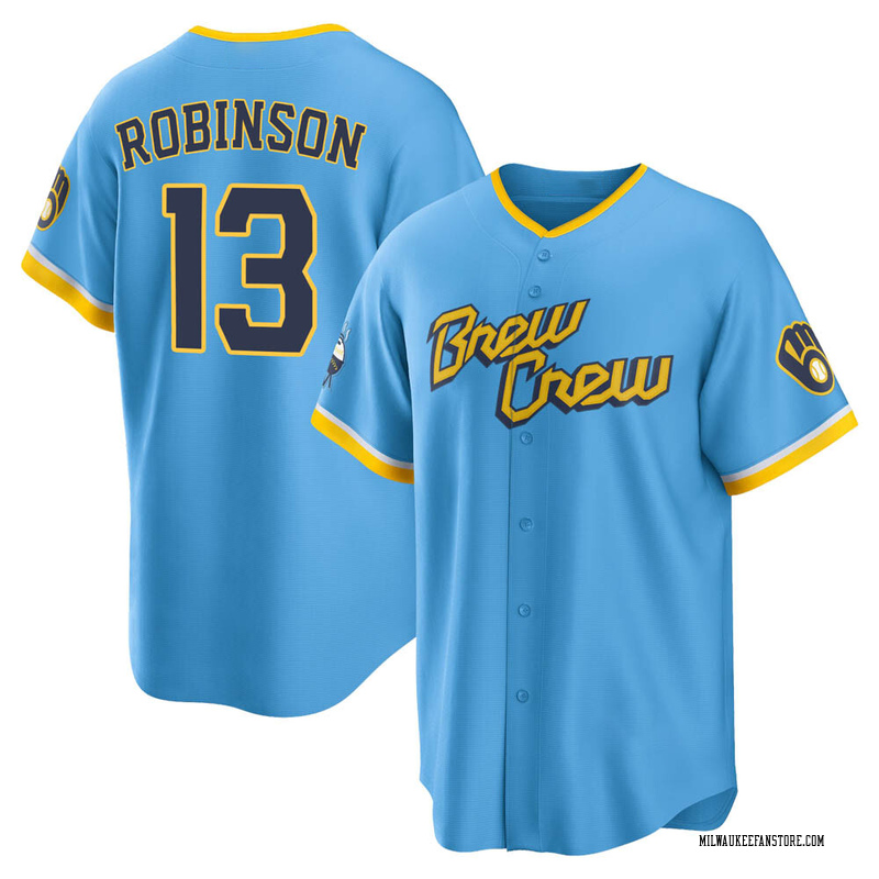 Glenn Robinson Youth Milwaukee Brewers Powder 2022 City Connect Jersey - Blue Replica