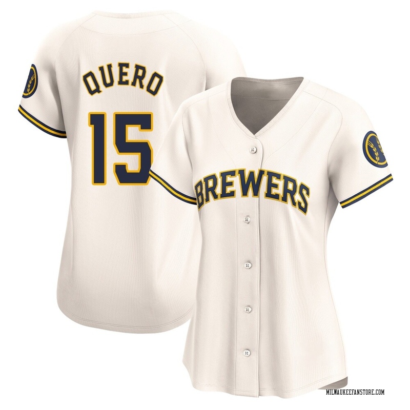Jeferson Quero Women's Milwaukee Brewers Home Jersey - Cream Limited