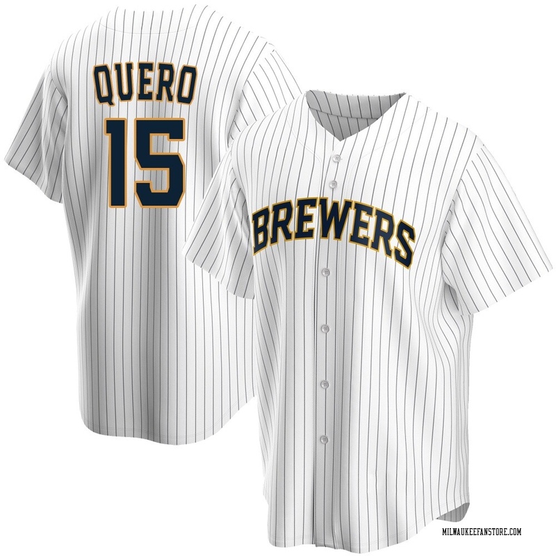 Jeferson Quero Youth Milwaukee Brewers Home Jersey - White Replica