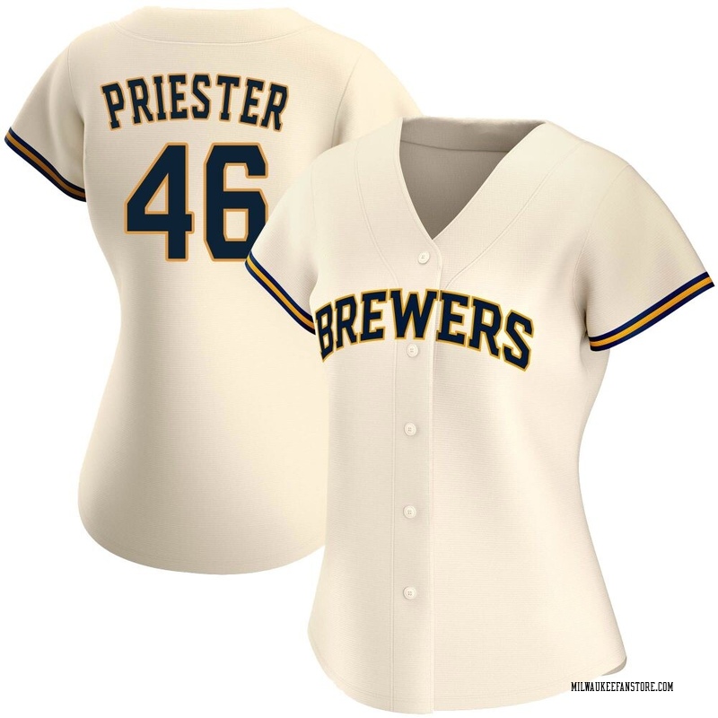 Quinn Priester Women's Milwaukee Brewers Home Jersey - Cream Replica