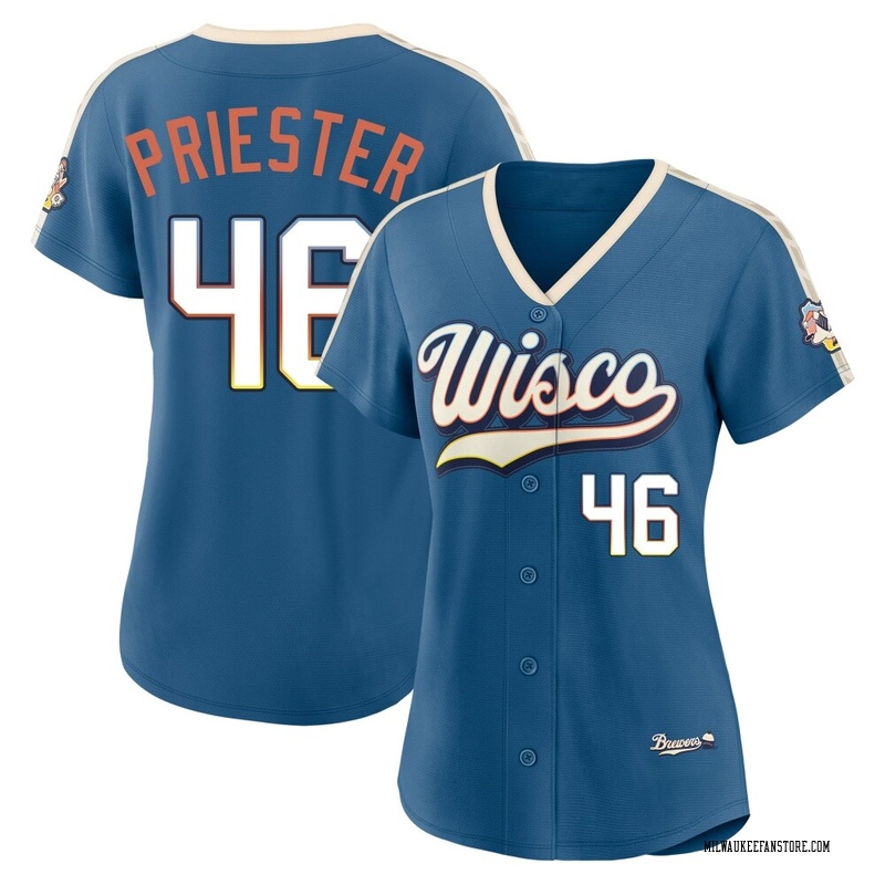 Quinn Priester Women's Milwaukee Brewers Mineral 2026 City Connect Stadium Jersey - Blue Limited